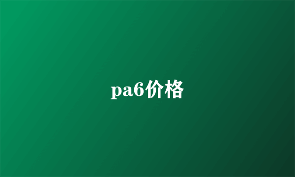 pa6价格