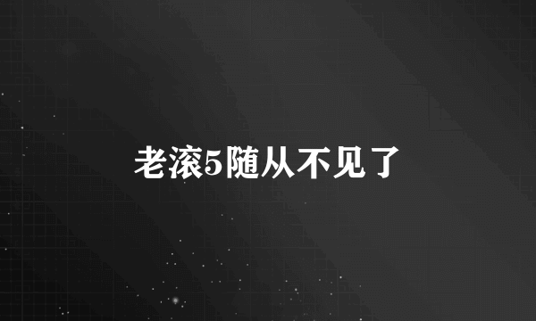 老滚5随从不见了