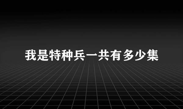 我是特种兵一共有多少集