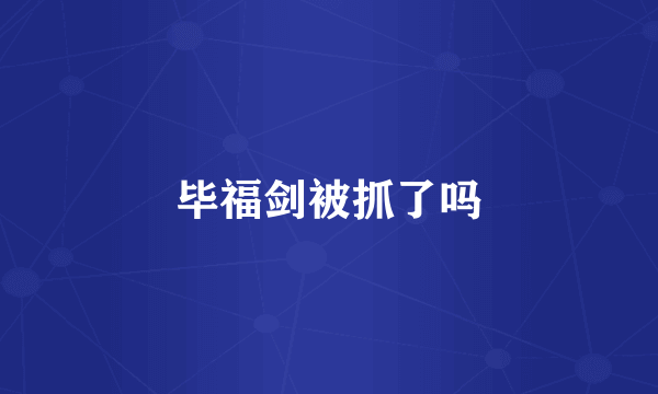 毕福剑被抓了吗