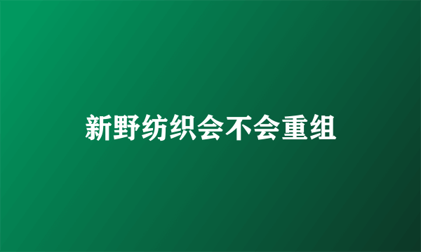 新野纺织会不会重组