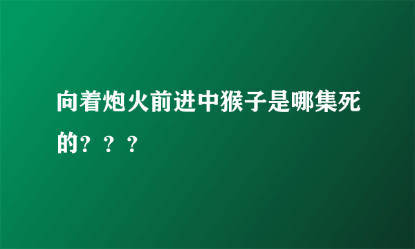 向着炮火前进中猴子是哪集死的？？？