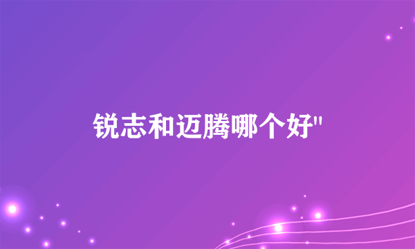 锐志和迈腾哪个好