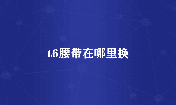 t6腰带在哪里换