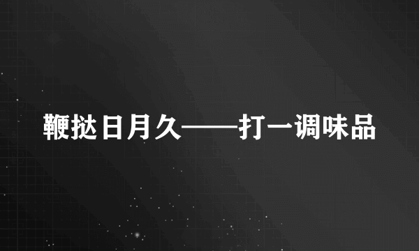 鞭挞日月久——打一调味品