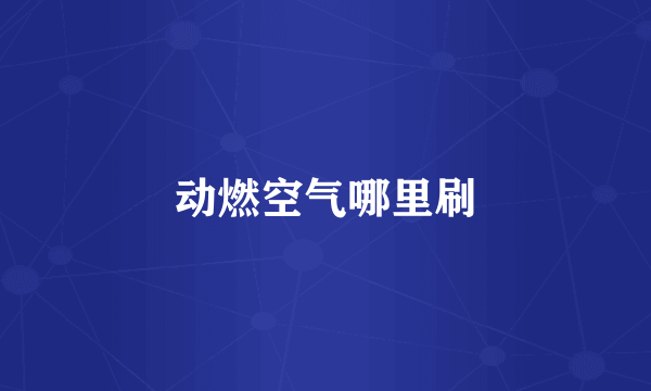 动燃空气哪里刷