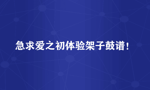 急求爱之初体验架子鼓谱！