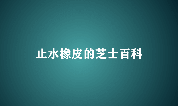 止水橡皮的芝士百科