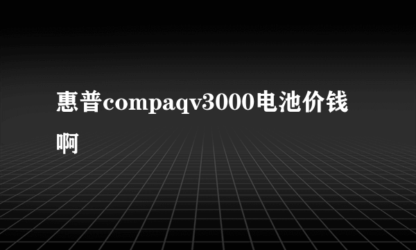 惠普compaqv3000电池价钱啊