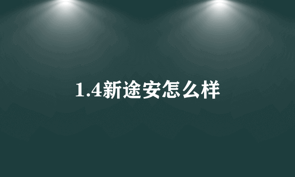 1.4新途安怎么样