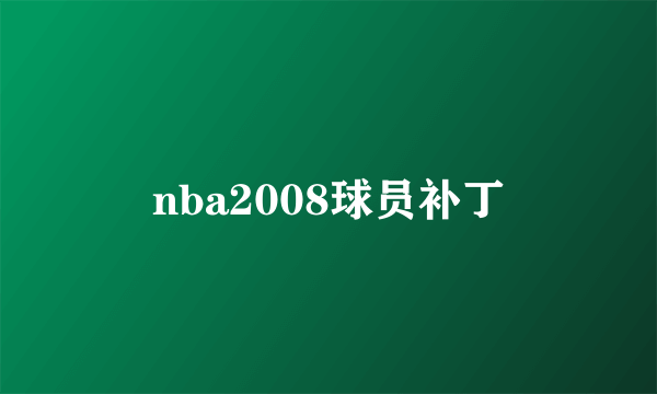nba2008球员补丁