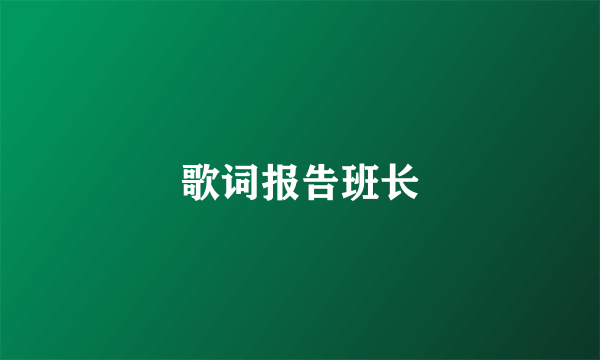 歌词报告班长