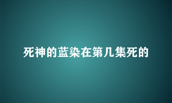 死神的蓝染在第几集死的