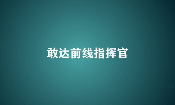敢达前线指挥官