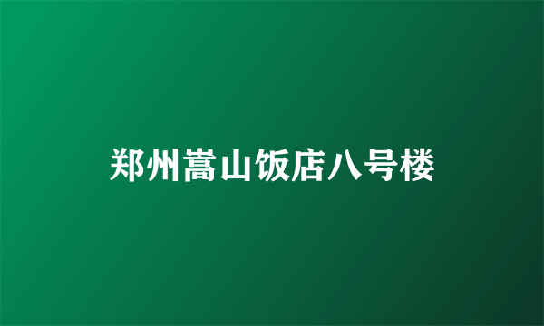 郑州嵩山饭店八号楼