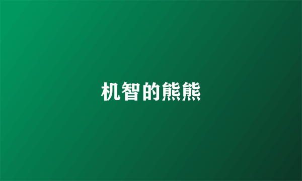 机智的熊熊