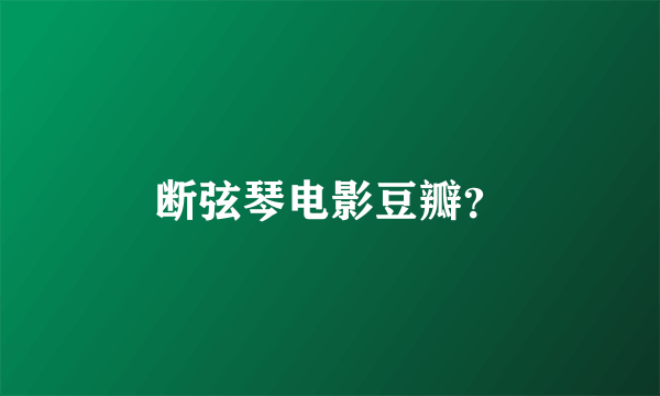 断弦琴电影豆瓣？