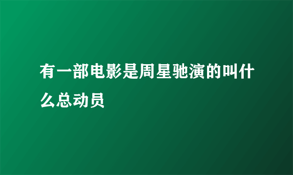 有一部电影是周星驰演的叫什么总动员