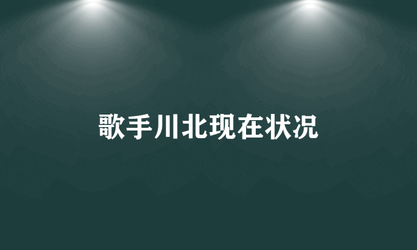 歌手川北现在状况