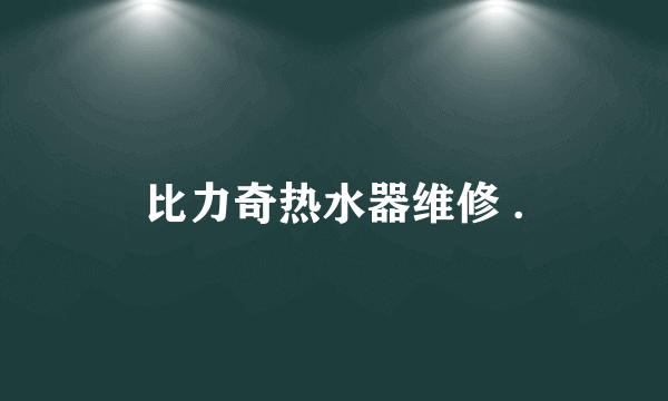 比力奇热水器维修 .