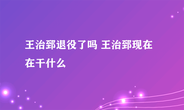王治郅退役了吗 王治郅现在在干什么