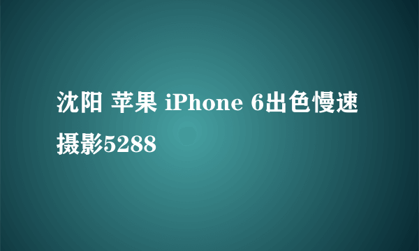 沈阳 苹果 iPhone 6出色慢速摄影5288