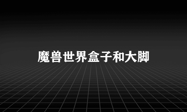 魔兽世界盒子和大脚