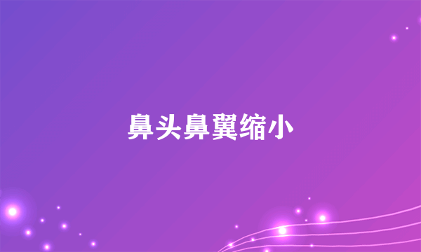 鼻头鼻翼缩小
