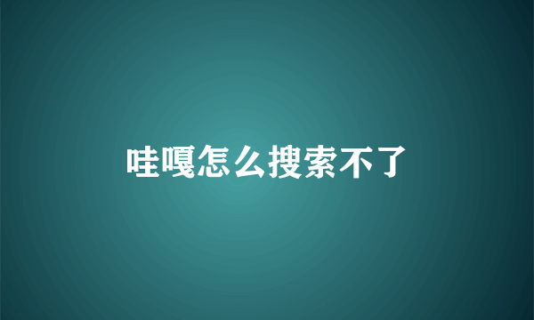 哇嘎怎么搜索不了