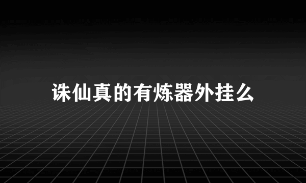 诛仙真的有炼器外挂么