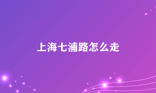 上海七浦路怎么走
