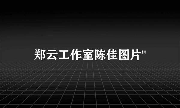 郑云工作室陈佳图片