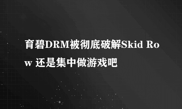 育碧DRM被彻底破解Skid Row 还是集中做游戏吧