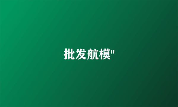 批发航模