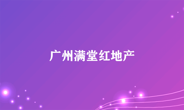 广州满堂红地产