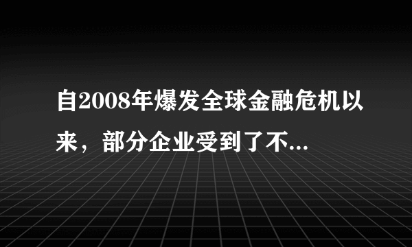 自2008年爆发全球金融危机以来，部分企业受到了不同程度的影响，为落实“促民生、促经济”政策，