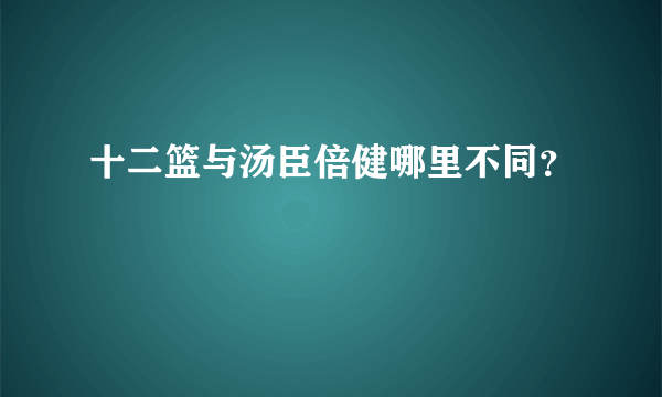 十二篮与汤臣倍健哪里不同？