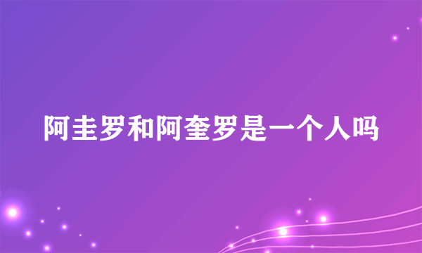 阿圭罗和阿奎罗是一个人吗