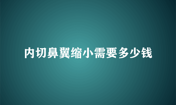 内切鼻翼缩小需要多少钱