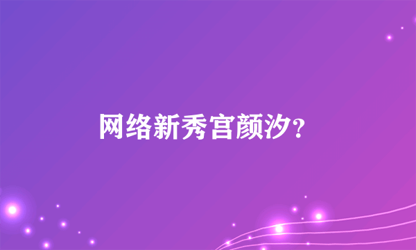 网络新秀宫颜汐？