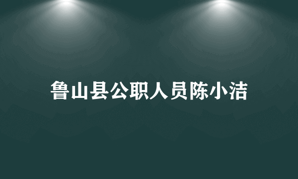鲁山县公职人员陈小洁