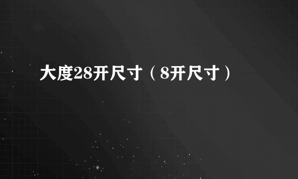 大度28开尺寸（8开尺寸）