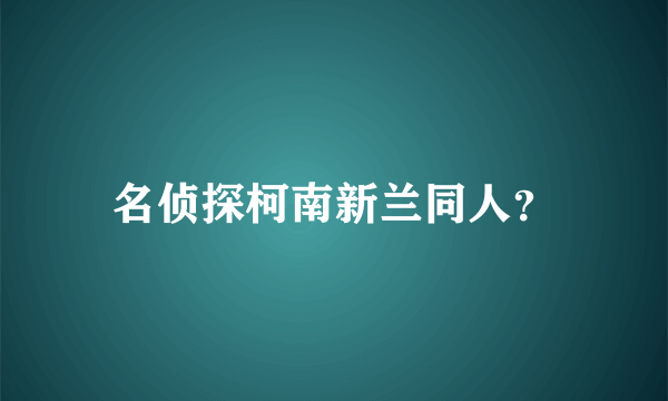 名侦探柯南新兰同人？