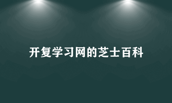 开复学习网的芝士百科
