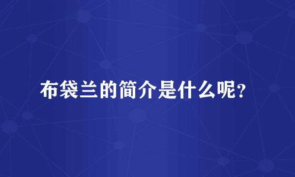布袋兰的简介是什么呢？