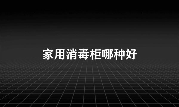家用消毒柜哪种好