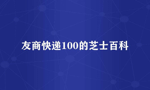 友商快递100的芝士百科