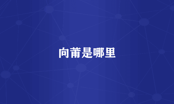 向莆是哪里
