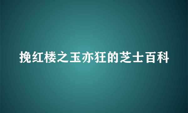 挽红楼之玉亦狂的芝士百科