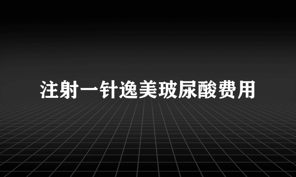 注射一针逸美玻尿酸费用